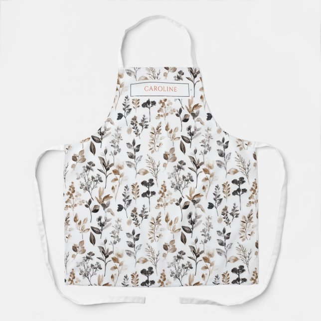 Personalised Wildflowers  Apron (Front)