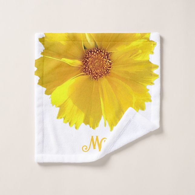 Personalised 'Wildflowers' Wash Towel (Wash Cloth)