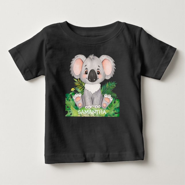 Personalised Wildlife Koala Baby T-Shirt (Front)