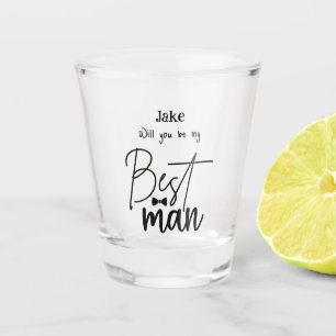 Personalised Will You Be My Best Man Shot Glass