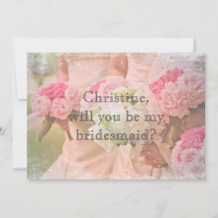 Personalised Will you be my bridesmaid Invitation