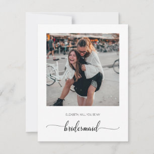 Personalised Will You Be My Bridesmaid Photo Card