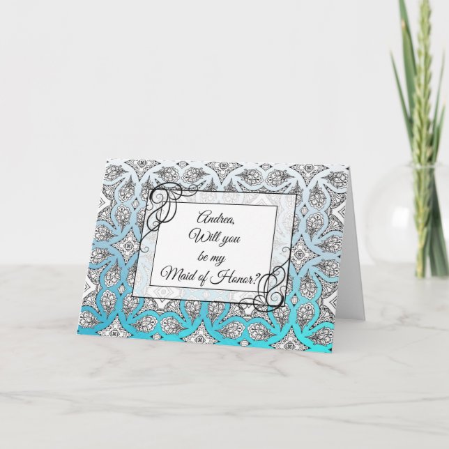 Personalised Will You Be My Maid of Honour Card (Front)