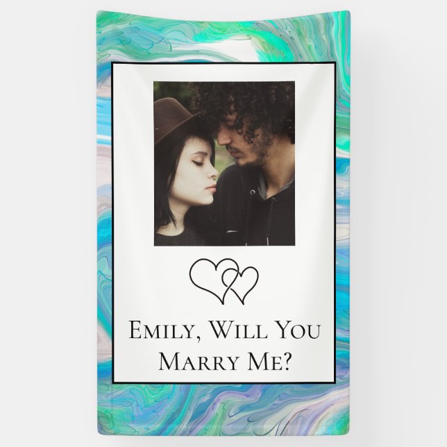 Personalised Will  You Marry Me  Banner (Vertical)