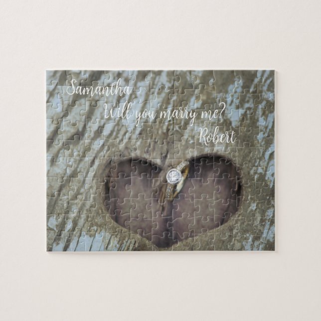 Personalised 'Will You Marry Me?' Hidden Message Jigsaw Puzzle (Horizontal)