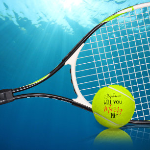 Personalised Will You Marry Me Marriage Proposal Tennis Balls