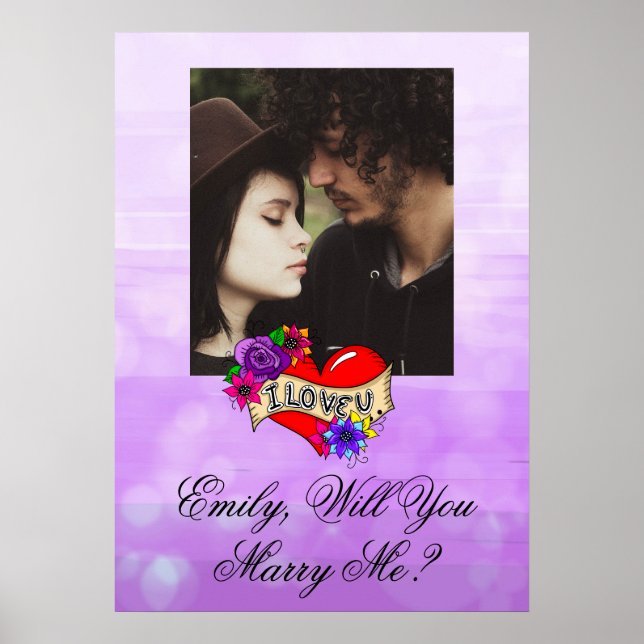 Personalised Will  You Marry Me   Poster (Front)
