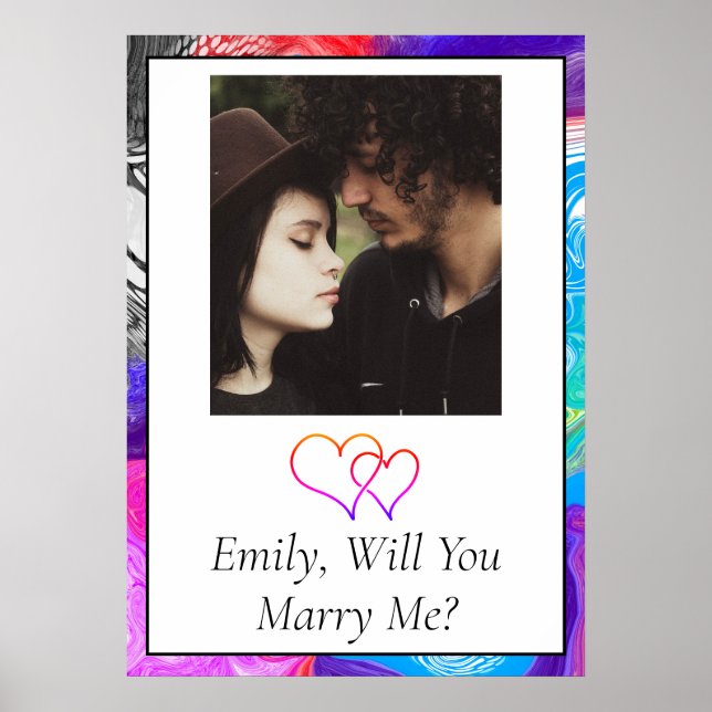 Personalised Will  You Marry Me  Poster (Front)