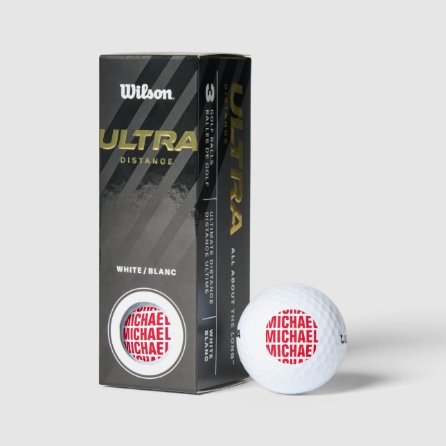 Personalised Wilson golf ball gift set for men (Packaging)