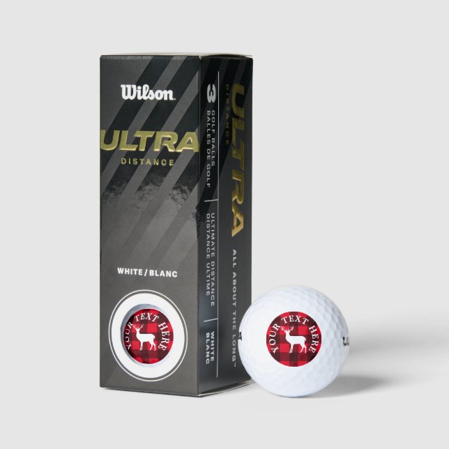 Personalised Wilson golf balls with rustic deer (Packaging)