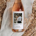 Personalised Wine Bottle Label with Photo<br><div class="desc">This Wine Bottle Label features a photo of the couple along with a monogram and personalised message. Simply press the 'customise it' button to further re-arrange and format the style and placement of the text.</div>