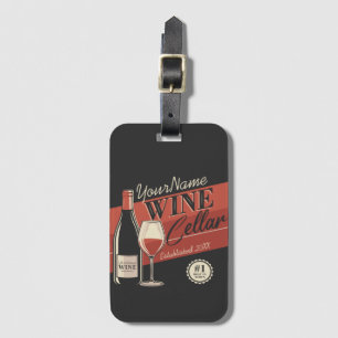 Personalised Wine Cellar Bottle Tasting Room Bar Luggage Tag