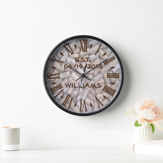 Personalised Wine Corks Clock (Home)