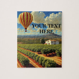 Personalised Wine Country Vineyard game Jigsaw Puzzle