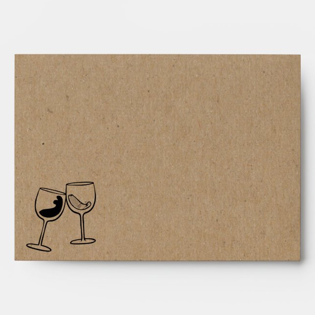 Personalised Wine Tasting Wine Toast Envelope (Front)
