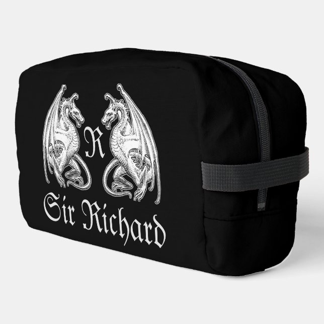 Personalised Winged Dragons Dopp Kit (Left Corner)