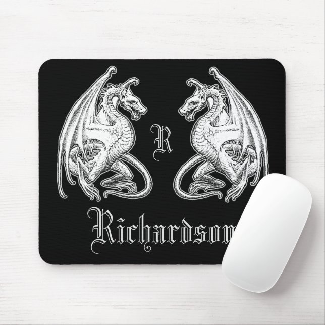 Personalised Winged Dragons  Mouse Pad (With Mouse)