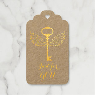 Personalised Winged Key Gift Tags