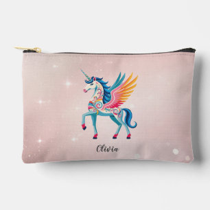 Personalised Winged Unicorn Accessory Pouch
