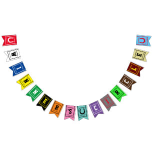 Personalised Winner's Circle Colourful Derby Party Bunting