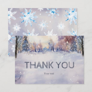 Personalised Winter Baby Shower Thank You Card