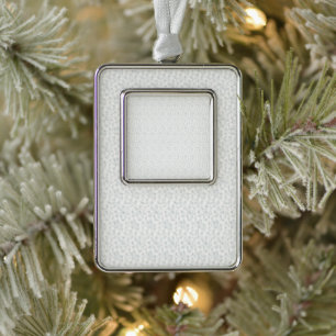 Personalised Winter Geometric Pattern Silver Plated Framed Ornament