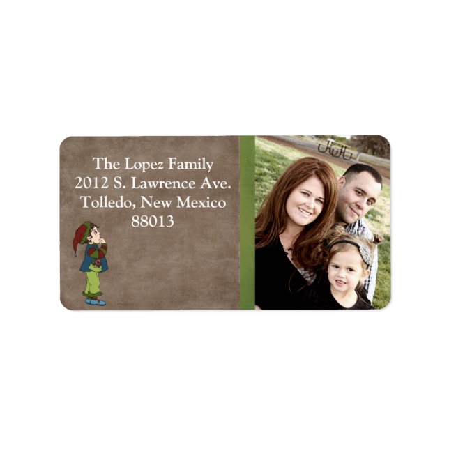 Personalised Winter Gloves Mailing Label (Front)
