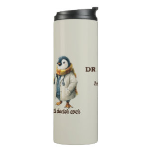 Personalised Winter Penguin “Best Doctor Ever” Thermal Tumbler