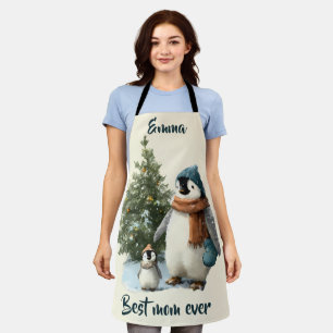 Personalised Winter Penguin “Best Mum Ever” Apron