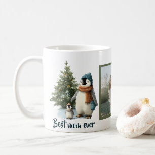 Personalised Winter Penguin “Best Mum Ever” Coffee Mug