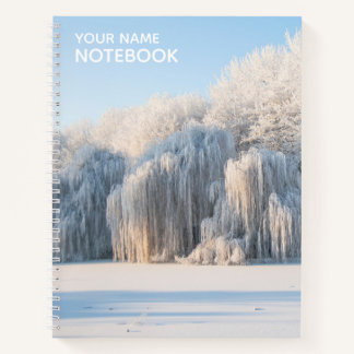 Personalised Winter Snow Landscape Photo Notebook