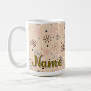 Personalised winter snowflake coffee mug