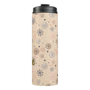 Personalised winter snowflake thermal tumbler