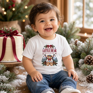 Personalised Winter Teddy Bear First Birthday Toddler T-Shirt