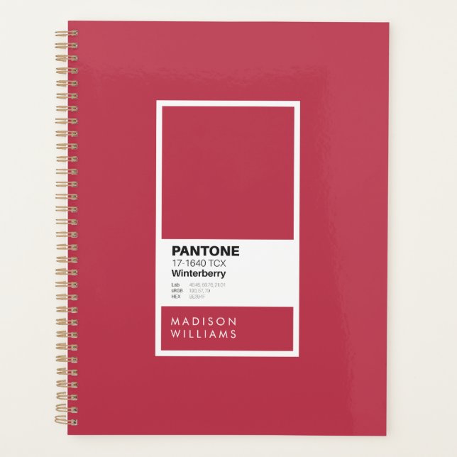 Personalised Winterberry Red Notebook | Custom  Planner (Front)