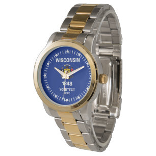 Personalised Wisconsin State Flag Design Watch