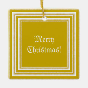 Personalised Wish or Name in Vintage Gold Grey Ceramic Ornament