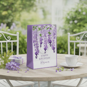 Personalised Wisteria Birthday Small Gift Bag