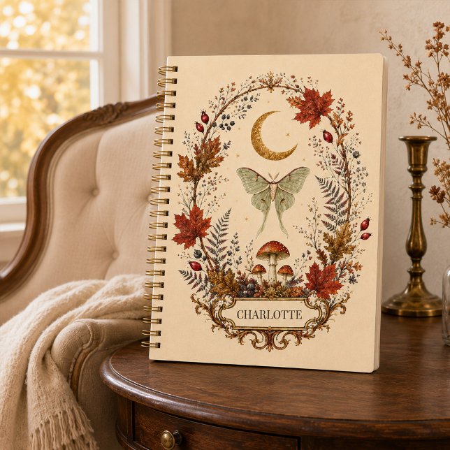 Personalised Witchy Autumn Luna Moth Journal (Personalized Witchy Autumn Luna Moth Journal)