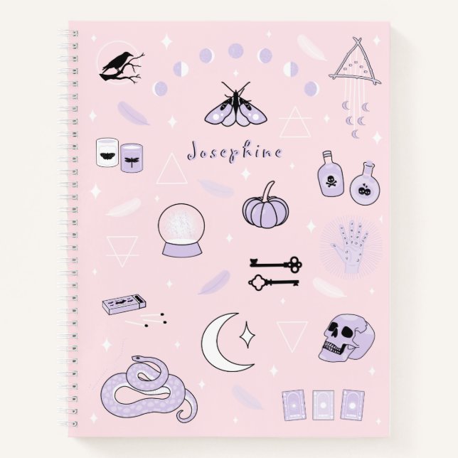 Personalised Witchy Halloween Notebook (Front)