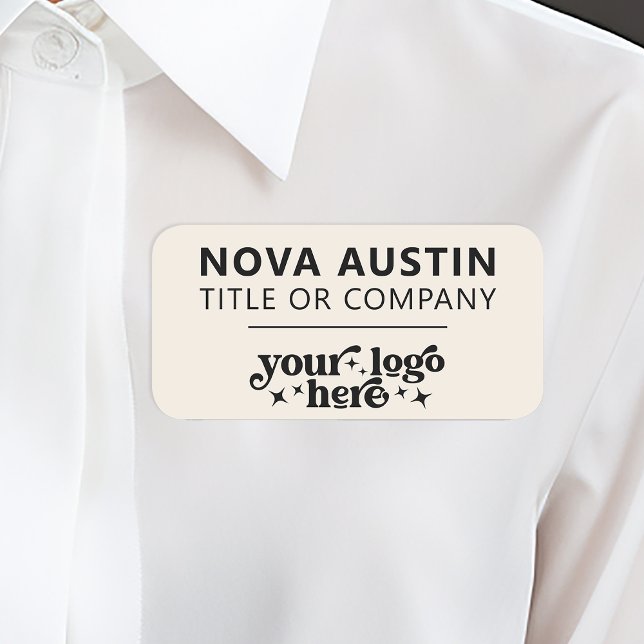 Personalised With Company Logo Employee Magnetic Name Tag (Creator Uploaded)