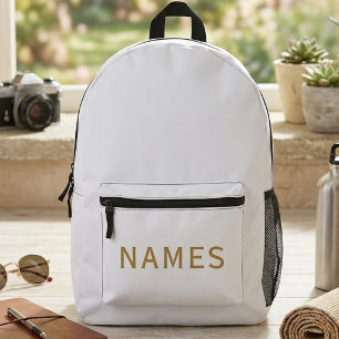 Personalised With Last Name or Nickname on Them Printed Backpack