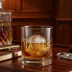 Personalised With Last Name or Nickname on Them Whiskey Glass