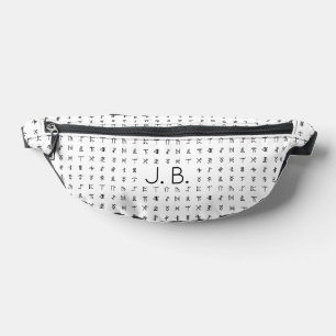 Personalised with Monogram & Runic Symbols Bum Bags