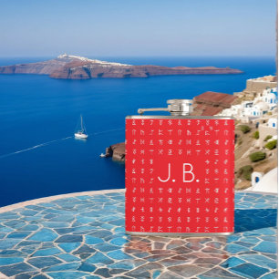 Personalised with Monogram & Runic Symbols Hip Flask