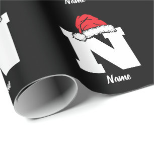 Personalised With Name Custom Monogram Christmas Wrapping Paper