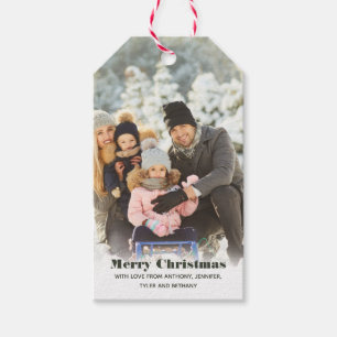 Personalised with Name Custom Photo Christmas Gift Tags