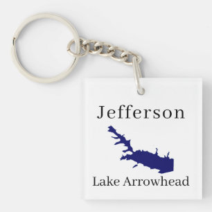 Personalised with name Lake Arrowhead Map Key Ring