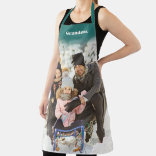 Personalised with Name Large Photo Apron
