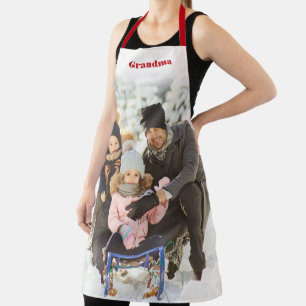 Personalised with Name Large Photo Apron